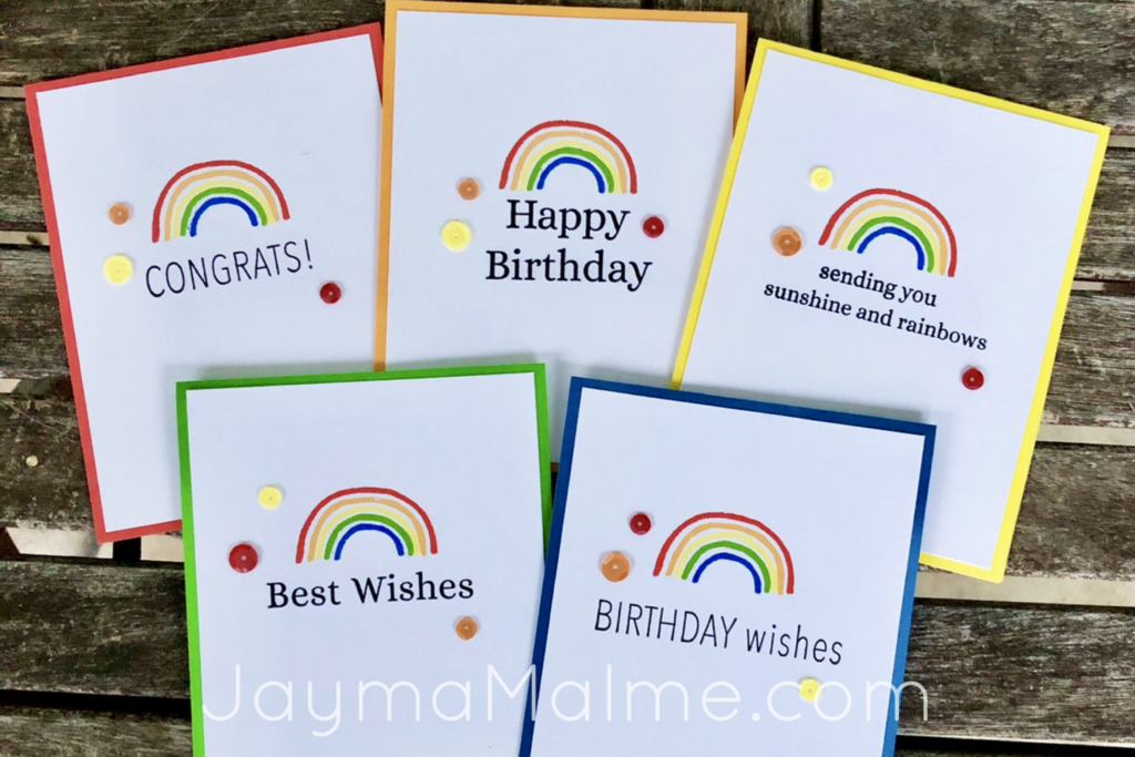 Rainbow Card Set Using Card Captions January Stamp of the Month ...